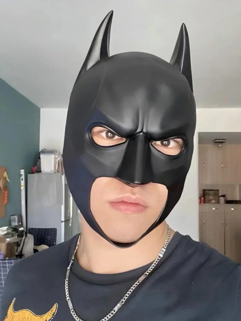 Latex Bat Mask, Halloween Cosplay Headgear for Adults